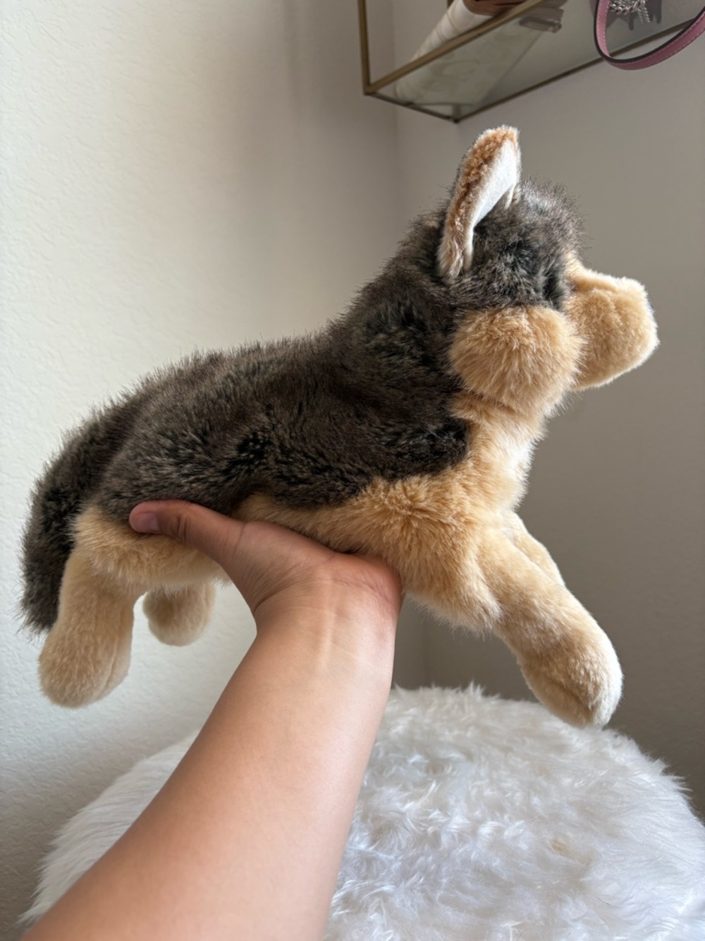 Douglas Cuddle Toy Adler Dlux Wolf Realistic Plush Stuffed Animal (Retired) - Picture 4 of 4